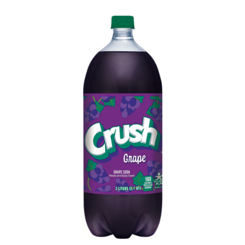 Crush Caffeine Free Grape Soda Bottle